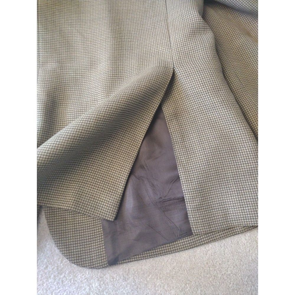 Yves Saint Laurent Jacket Blazer Men‎ 44R Brown Black 3 Button Double Vent Wool - Picture 7 of 9